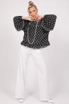 Блузка Бохо (мелкий горох/чёрный)