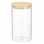 VETTA ЭКО Эллипс Банка для хранения 700мл, 15х8,5см, стекло, бамбук