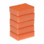 Губка для мытья посуды, 8*6*2,5 см, 5 шт, оранжевые Tutto (отгрузка кратно 48 шт.)/ 48
