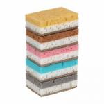 Губка для мытья посуды, 9,5*6,5*3,5 см, 5 шт, цветные Tutto (отгрузка кратно 40 шт.)/ 40