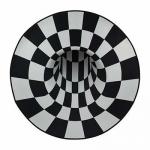 Коврик влаговпитывающий  Velur D 80см, Воронка 3D, круглый VORTEX