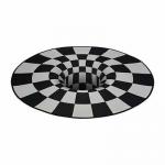 Коврик влаговпитывающий  Velur D 80см, Воронка 3D, круглый VORTEX