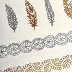 Наклейки переводные фольгированные "Перышки", 15*21 см MARMITON (отгрузка кратно 30 шт.)/990/30