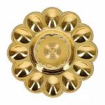 Блюдо пластиковое для кулича и 12 яиц "Праздничное", 23 см, золото MARMITON /24