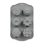 Форма силиконовая цветочки, 6 ячеек, 29*17,5*3,5 см BASIC Marmiton (отгрузка кратно 10 шт.)/50/10