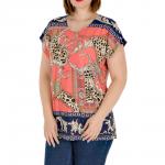 Джемпер-Блуза, трикотаж, персиковый