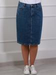 Джинсовая юбка прямая больших размеров