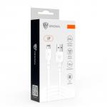 BY Кабель для зарядки Эко iP, 1м, Быстрая зарядка 2.4А, 12W, прорезиненный, белый