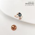 Брошь-значок с кристаллами Swarovski