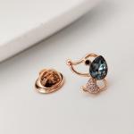 Брошь-значок с кристаллами Swarovski