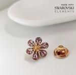 Брошь-значок с кристаллами Swarovski