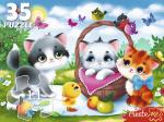 ПАЗЛЫ 35 элементов. КОТЯТА НА ПОЛЯНКЕ (Арт. Ф35-1998)