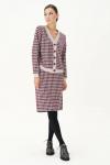 Костюм юбочный 4329 розово-бордовый
