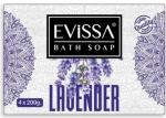Мыло банное EVISSA, пвх пленка, 4*200 гр. Лаванда /12 Турция