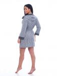 061.1к Халат укороченный (Светло-серый меланж)