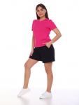1012.1 Костюм женский с шортами (Фуксия-черный)