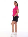 1012.1 Костюм женский с шортами (Фуксия-черный)