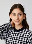 Джемпер детский для девочек Alda черно-белый
