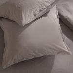 *Наволочка SL Home "Деним" 70*70+2 см, цв.серый, 100% жатый хлопок