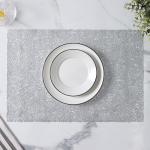 Салфетки сервировочные на стол Доляна «Соломка», 30?45 см, 4 шт., серебряные