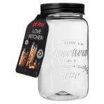 Банка квадр объемн Love kitchen 1.4л черн  (12)