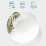 Тарелка глубокая Avvir «Юкка», 600 мл, d=18 см, стеклокерамика, белая