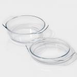 Кастрюля для запекания Доляна «Фуэго», 1 л, 20.7?18?8 см, жаропрочное стекло, с крышкой