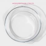 Кастрюля для запекания Доляна «Фуэго», 3 л, 30.8?26.7?12 см, жаропрочное стекло, с крышкой