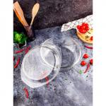 Кастрюля для запекания Доляна «Фуэго», 3 л, 30.8?26.7?12 см, жаропрочное стекло, с крышкой