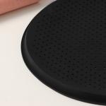 Коврик перфорированный круглый Доляна, силикон, d=35 см, чёрный