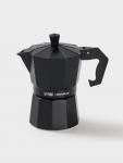 Кофеварка гейзерная Доляна Alum black, на 3 чашки, 150 мл, чёрная