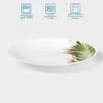 Тарелка Avvir «Юкка», d=23 см, стеклокерамика, белая