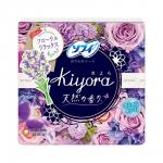 UNICHARM Ежедневные прокладки Floral Sofy KIYORA Natural чув кожи погл запах неж цвет аром 14см 72шт