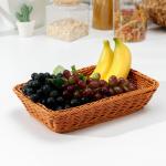 Корзина для продуктов Доляна, 30?19.5?6 см, коричневая