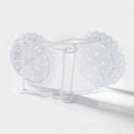 Блюдо для торта и пирожных 2-х ярусное Доляна «Кружево», d=22.5 см, 37?22.5?19.5 см, белое