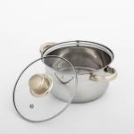 Кастрюля Доляна «Роскошь», 1.5 л, d=17 см, с крышкой, капсульное дно, нержавеющая сталь