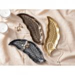 Блюдо для фруктов Доляна «Винтажный лист», 28?10 см, серебряное