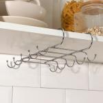 Держатель для кружек Доляна, на 10 предметов, подвесной, 27.5?18?6.5 см, хром