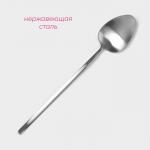 Набор столовых ложек из нержавеющей стали Доляна Sentiment, длина 22.5 см, 6 шт., серебристый