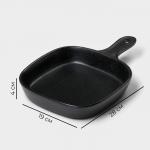 Блюдо для подачи Magistro Carbon, 28?19?4 см, фарфор, чёрное