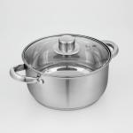 Кастрюля Доляна «Сильве», 3.2 л, d=20 см, капсульное дно, индукция, нержавеющая сталь