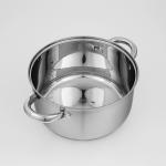 Кастрюля Доляна «Сильве», 4.2 л, d=22 см, с крышкой, капсульное дно, индукция, нержавеющая сталь