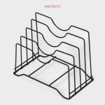 Держатель для крышек и разделочных досок Доляна, 26?16?22 см, чёрный