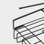 Держатель для кухонных принадлежностей подвесной Доляна, 28.5?25.5?16 см, чёрный