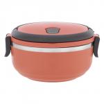 Ланч бокс Доляна, 500 мл, 8?17 см, нержавеющая сталь, коричневый