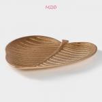 Блюдо для фруктов Доляна «Золотой лист», 31?27.5 см, золотистое