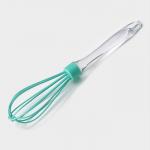 Венчик для взбивания Доляна «Лёд», 25 см, бирюзовый