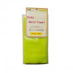 KAI Мочалка для тела Body Wash Towel жесткая нейлон салатовая, в форме шарфа 30*100см