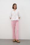 Брюки  TR2535_Pink Checkers/Розовый, белый