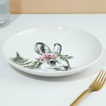 Тарелка керамическая «Зайка», 22.5 см, Dolce Ceramo